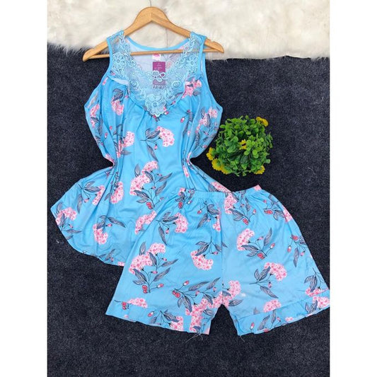 Ladies Night Wear - Top And Short -